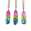 Hot Selling Stone Crystal Pillar Tree Of Life Pendant Ins Fashion Necklace - Image 9